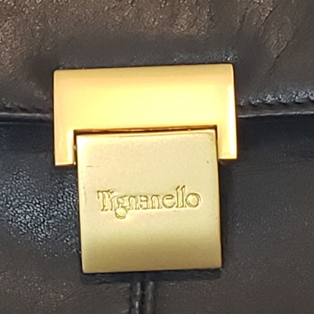 Tignanello Vintage Black Crossbody Organizer Messenger Style Magnetic Cl… - Picture 3 of 16